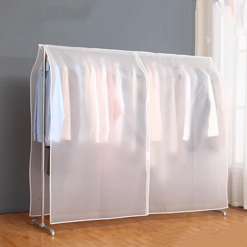 HASTHIP Clothes Rack Cover, Garment Rack Cover Large PEVA Translucent Clothing Dustproof/Waterproof Cover for Suits, Coats, Sweaters, Shirts (Not Including Frame) HASTHIP Clothes Rack Cover, Garment Rack Cover Large PEVA Translucent Clothing Dustproof/Waterproof Cover for Suits, Coats, Sweaters, Shirts (Not Including Frame)